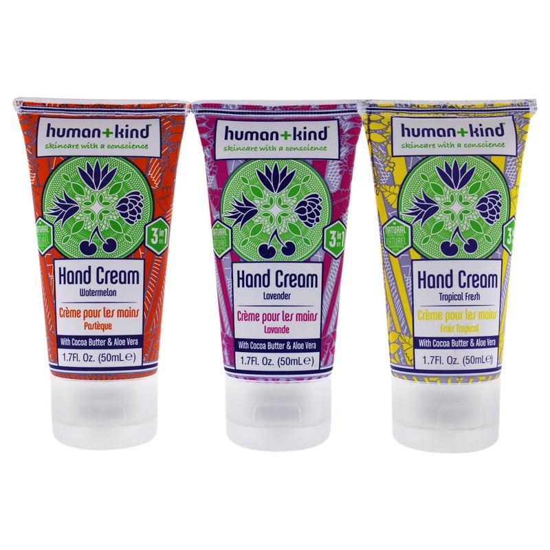 human kind Human+Kind Moisturizing Hand Cream Trio - Three Scented Hydrating Creams with Avocado Oil and Shea Butter - Intense, Fast Absorbing Moisturizer for Smooth Skin - For Dry, Cracked Skin Relief - 3 pc - Image 5