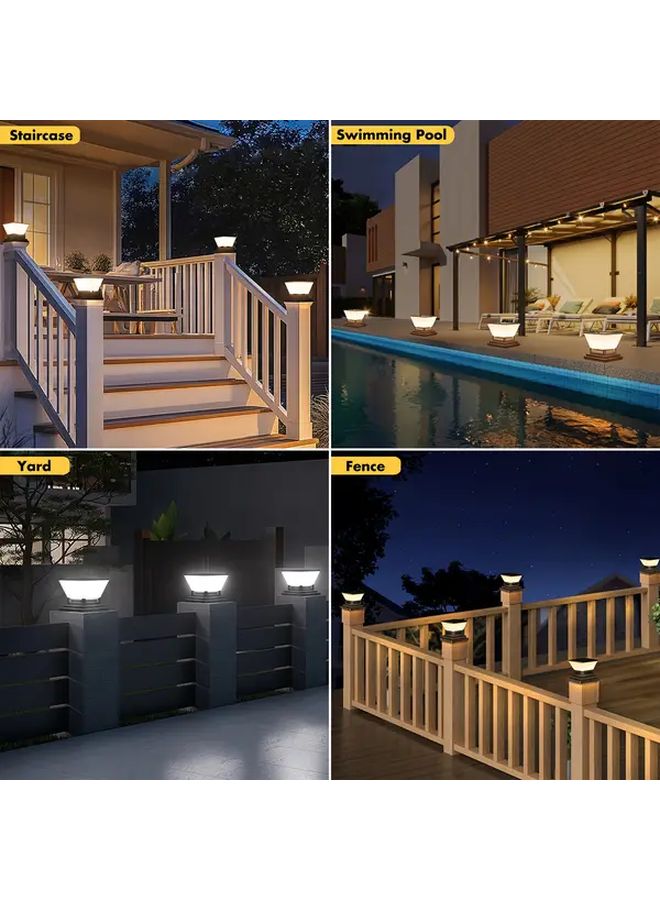Solar Powered Outdoor Pathway Lights With Motion Sensor IP65 Waterproof 3 Color Temperature Adjustable 1pcs Style3 - Image 5