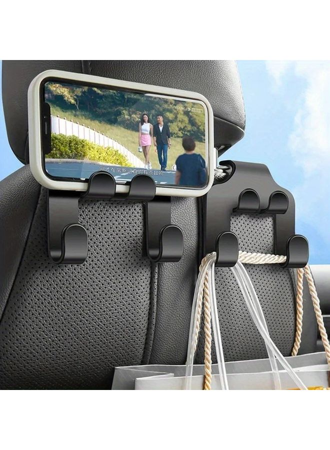 Car Headrest Hooks 4 Head Universal Storage Organizer for Handbags - Image 2