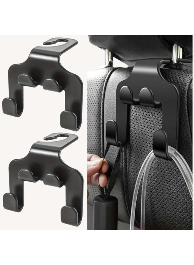 Car Headrest Hooks 4 Head Universal Storage Organizer for Handbags - Image 1