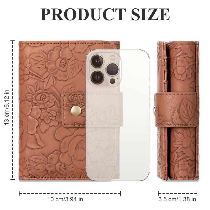 SENDEFN Wallets for Women Trifold Ladies Wallet Credit Card Holder Coin Pocket with ID Window - Image 4