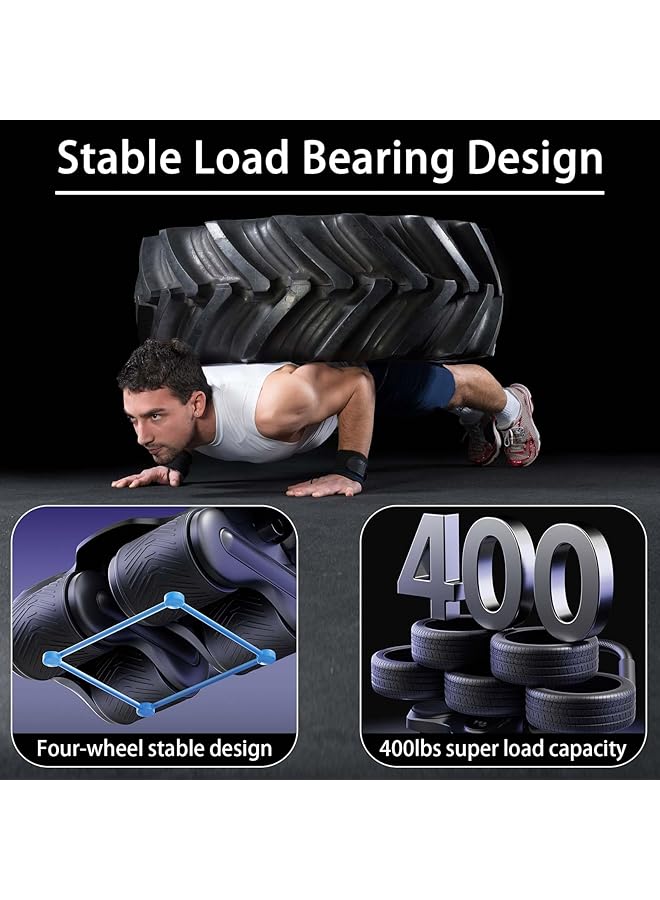 EqiEch Ab Roller Wheel Ab Wheel Roller with 4 Elbow Support Abdominal Exercise Roller Automatic Rebound Abdominal Wheel - Image 3