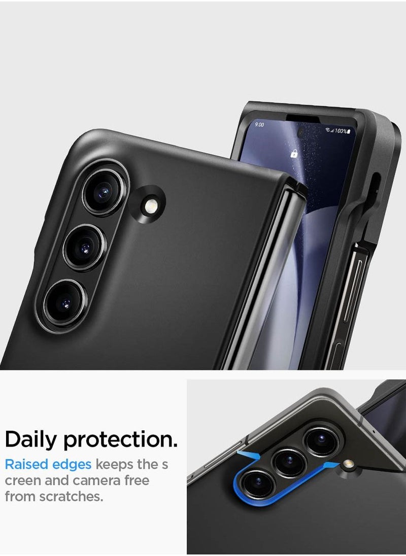 Spigen - غطاء حماية رفيع مناسب لهاتف سامسونج جالاكسي Z فولد 5 مع حامل قلم S (قلم S غير متضمن) - أسود - Image 1