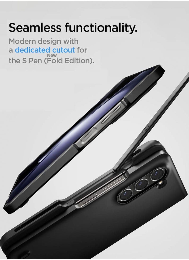 Spigen - غطاء حماية رفيع مناسب لهاتف سامسونج جالاكسي Z فولد 5 مع حامل قلم S (قلم S غير متضمن) - أسود - Image 1