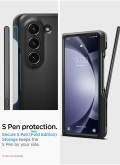 Spigen Thin Fit P Case Cover for Samsung Galaxy Z Fold 5 with S Pen Holder (S-Pen Not Included) - Black  - Image 4