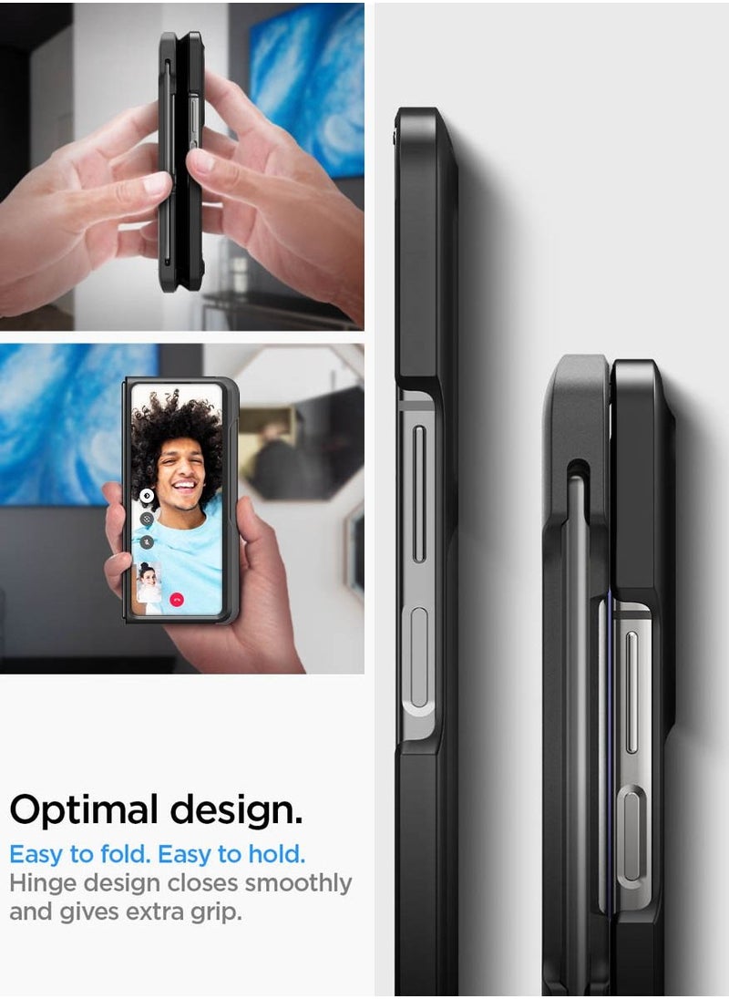 Spigen - غطاء حماية رفيع مناسب لهاتف سامسونج جالاكسي Z فولد 5 مع حامل قلم S (قلم S غير متضمن) - أسود - Image 1