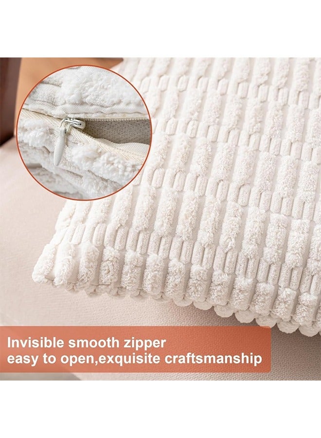 MVAQKLM  2 Pack Cushion Covers Soft Cozy Plush Short Faux Wool Velvet Decorative Sofa Throw Pillow Covers Luxury Cushion Case Pillow Shell for Couch Sofa Bedroom Pillow Square 45X45cm（18X18inch） - Image 4