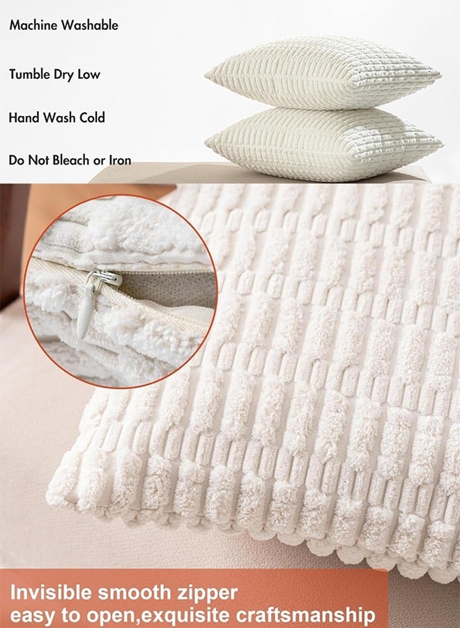 MVAQKLM  2 Pack Cushion Covers Soft Cozy Plush Short Faux Wool Velvet Decorative Sofa Throw Pillow Covers Luxury Cushion Case Pillow Shell for Couch Sofa Bedroom Pillow Square 45X45cm（18X18inch） - Image 5