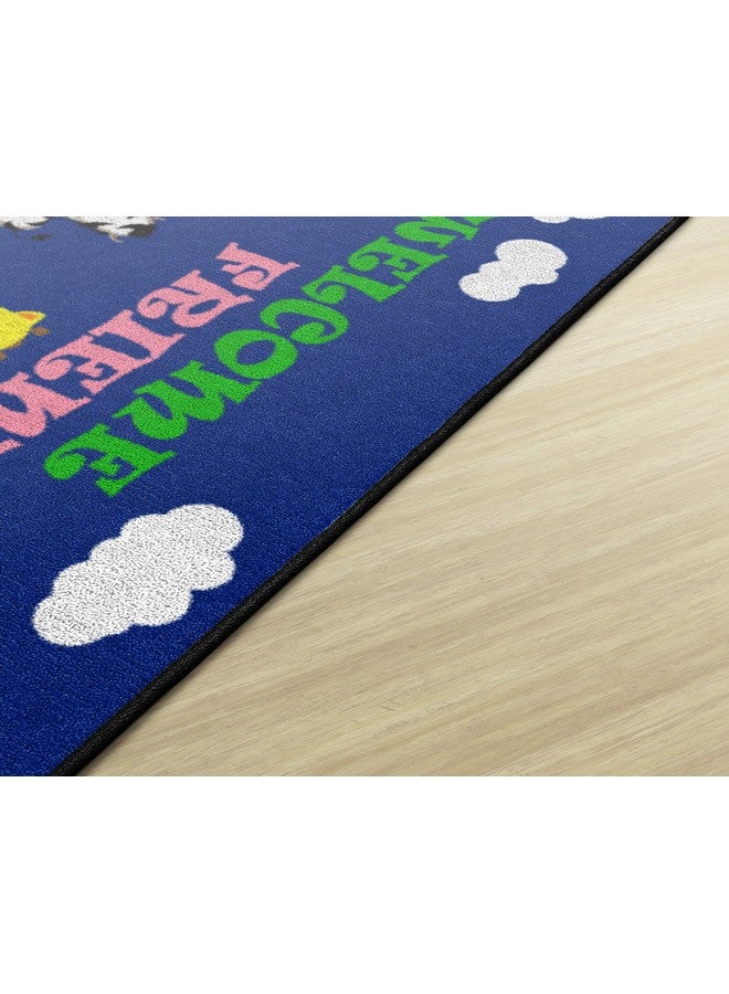 Flagship Carpets Kids and Baby Non Slip Area Rug for Home Learning or Classroom Carpet, Playroom or Kids Bedroom Mat, 2' x 3', Cutie Animal Welcome - Image 4