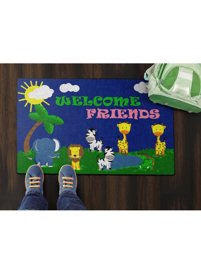 Flagship Carpets Kids and Baby Non Slip Area Rug for Home Learning or Classroom Carpet, Playroom or Kids Bedroom Mat, 2' x 3', Cutie Animal Welcome - Image 2
