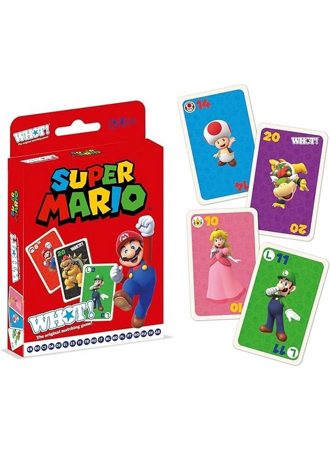 ويننج موفيز لعبة بطاقات Waddingtons Number 1 Super Mario Whot!، تناوب على مطابقة الأشكال والأرقام والشخصيات بما في ذلك ماريو ولويجي ويوشي وبيتش وتود، لعبة سفر تعليمية للأعمار من 5 سنوات فما فوق - Image 2