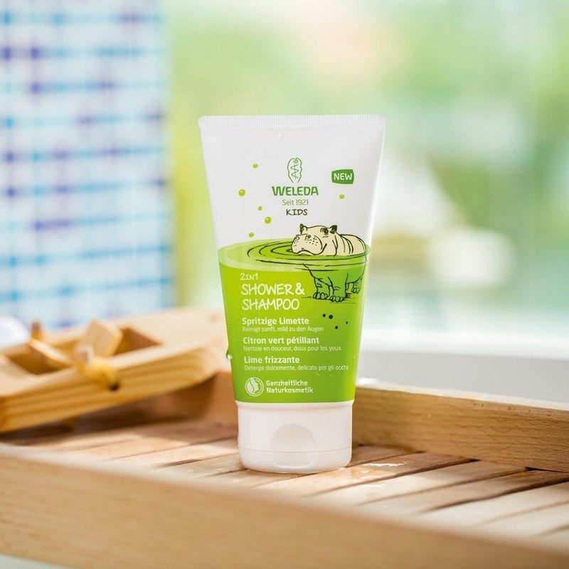 Weleda Lively Lime Kids 2 In 1 Shampoo And Body Wash, 150 Ml - Image 4