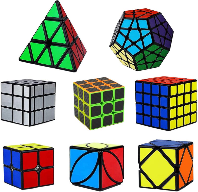 Ahyuan Speed Cube Set Magic Speed Cube Bundle 2x2x2 3x3x3 4x4x4 Cube Pyramid Triangle Cube Dysmorphism Mirror Skew Axis Ivy Megaminx Cube Toys for Kids & Adults (Style B) - Image 5