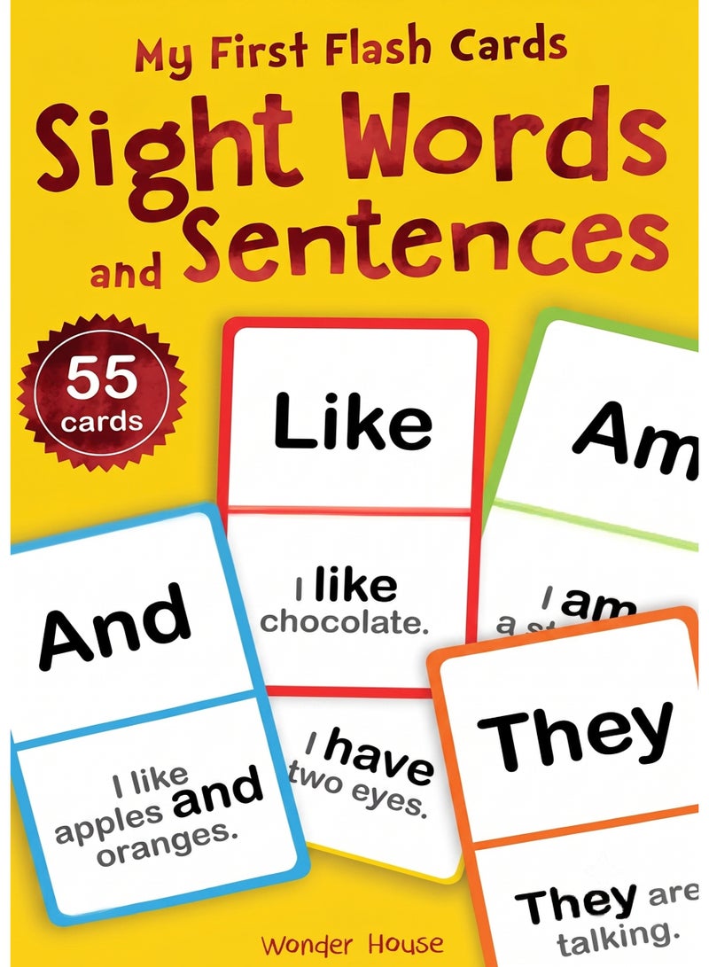 SEEYARA My First Flash Cards: Sight Words and Sentences (Flash Cards for Children) by Wonder House Books - Image 1