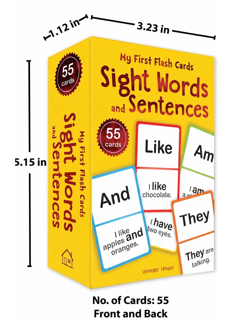 SEEYARA My First Flash Cards: Sight Words and Sentences (Flash Cards for Children) by Wonder House Books - Image 4