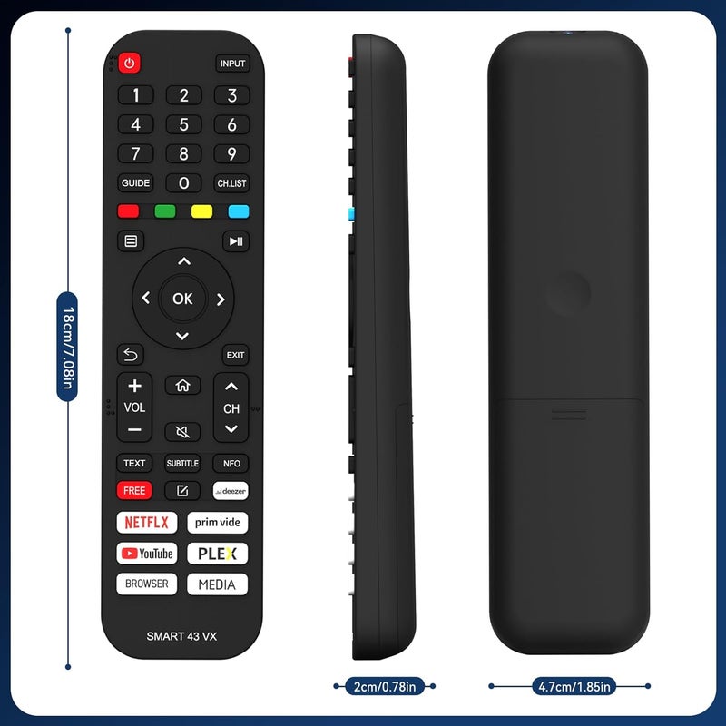 MYHGRC Replacement Dyon Remote Control for Dyon TV Smart 24 VX Smart 32 VX Smart 40 VX Smart 43 VX - Image 2