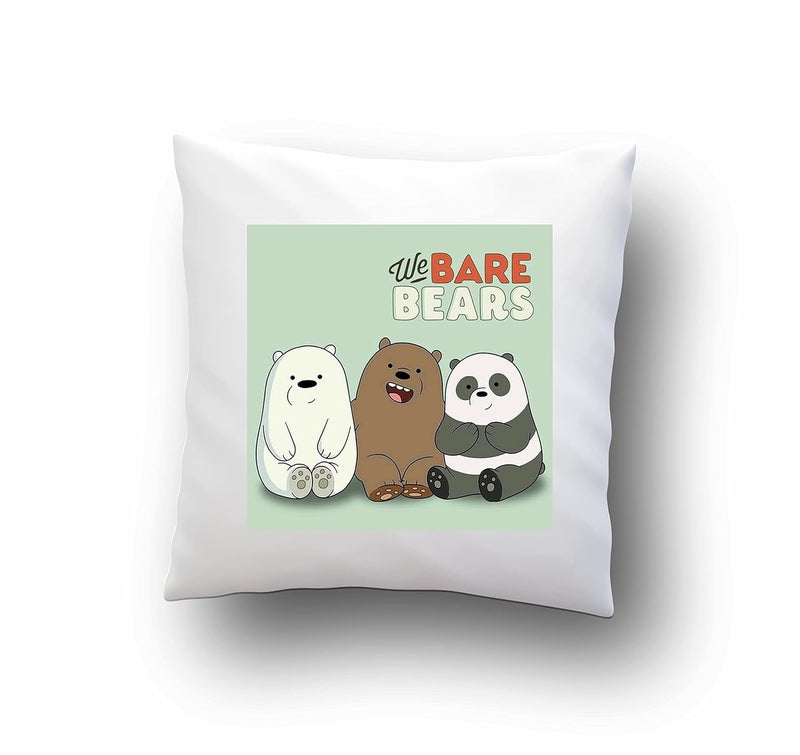 CRAFT MANIACS Pastel Green Bare Bears 1616 INCHES Pillow with Filler Officially Licensed Bare Bear Merch - Image 1