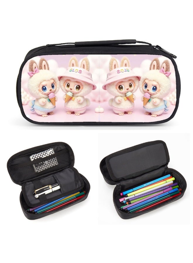 LABUBU LABUBU pencil case, high-value, large-capacity primary school student cartoon pencil case, stationery bag - Image 2