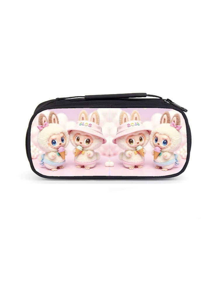 LABUBU LABUBU pencil case, high-value, large-capacity primary school student cartoon pencil case, stationery bag - Image 1