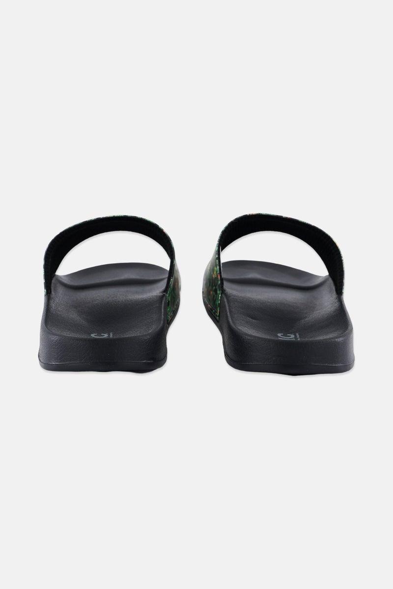 INC Men Medium Slip On Slides, Black - Image 2