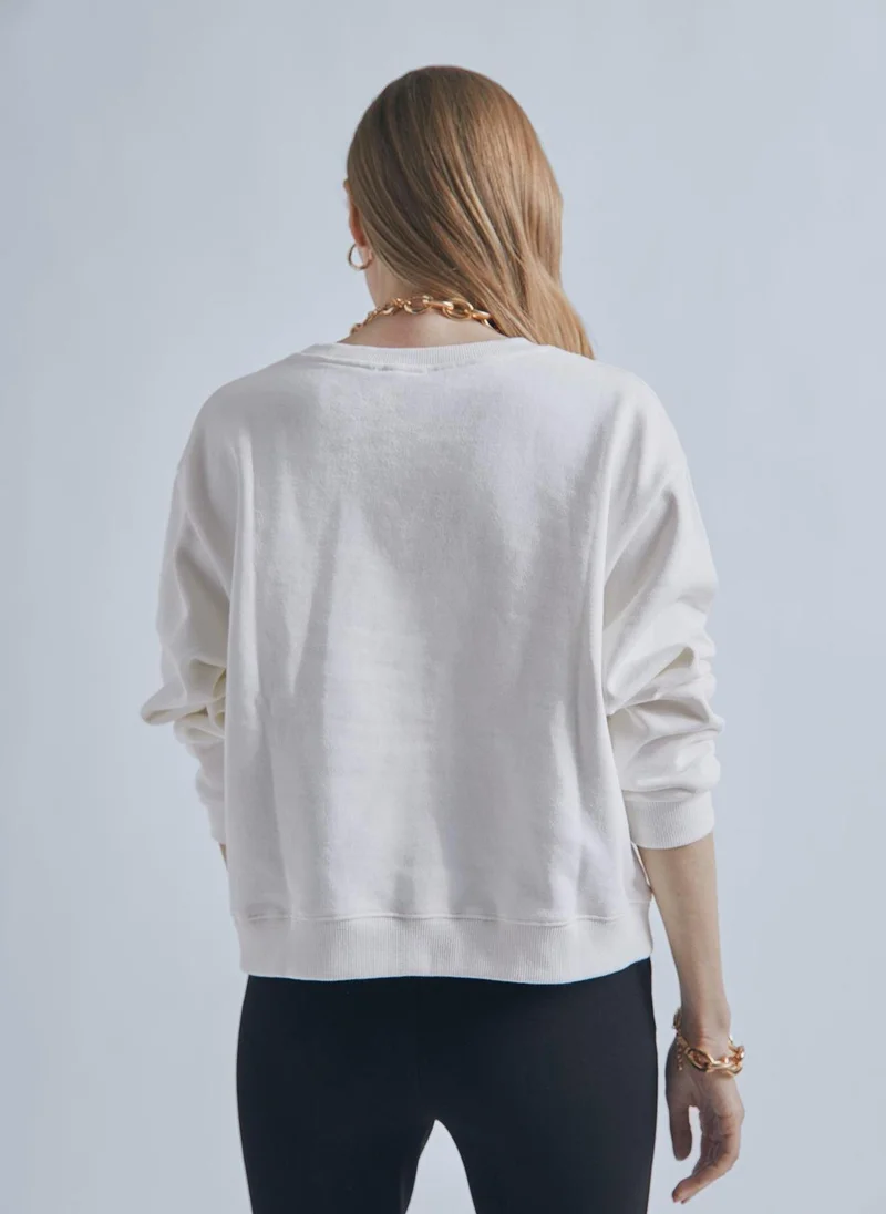 لولا كساديمونت سويت شيرت بتفاصيل حرف  مرصع