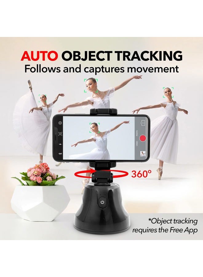 Snapshot Auto Tracking Phone Holder - Auto Face Tracking Tripod for iPhone and Android | 360-Degree Face Tracking Phone Holder | Motion Sensing Phone Stand for Live Streaming, Vlogging, and More