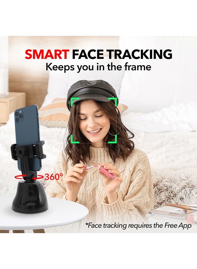 Snapshot Auto Tracking Phone Holder - Auto Face Tracking Tripod for iPhone and Android | 360-Degree Face Tracking Phone Holder | Motion Sensing Phone Stand for Live Streaming, Vlogging, and More