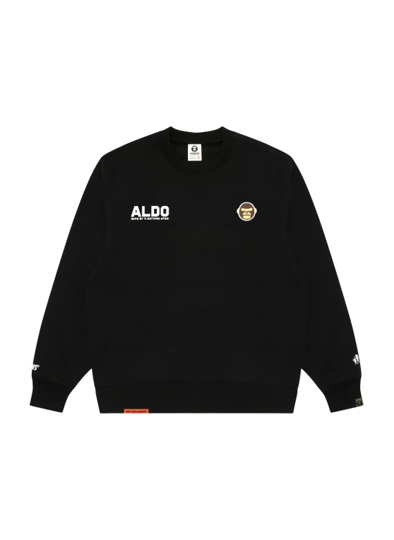 ايه ايه بي إي AAPER moonface logo crew neck sweatshirt