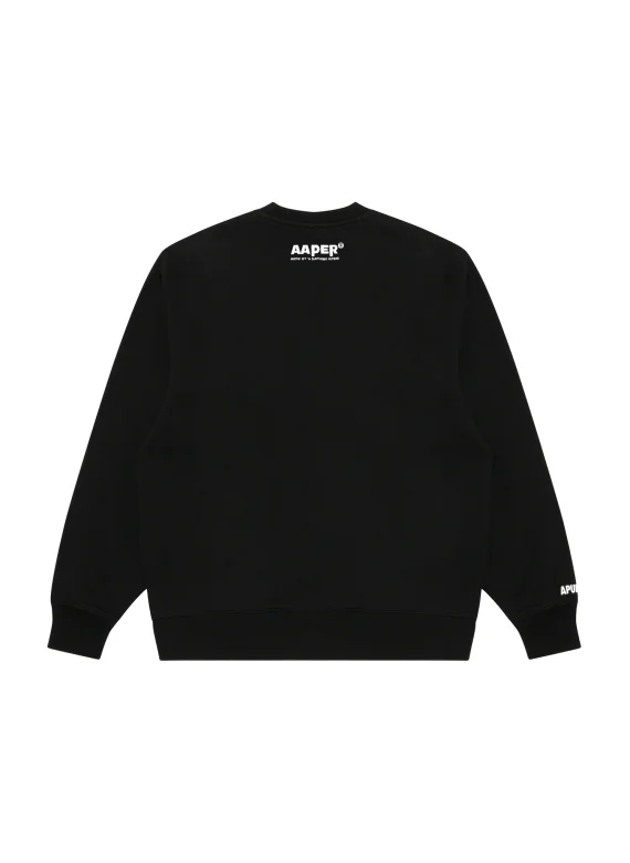 AAPE AAPER moonface logo crew neck sweatshirt