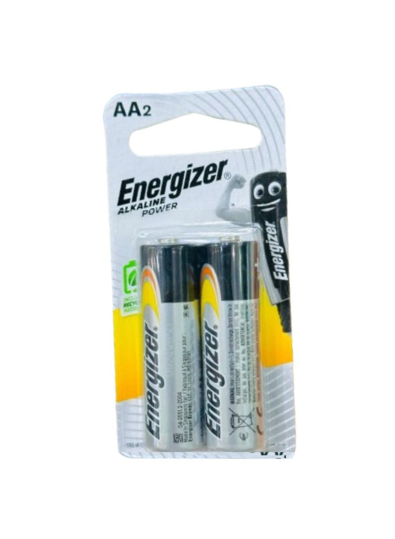 Energizer بطاريات ماكس AA فضية/سوداء 2 قطعة - Image 1