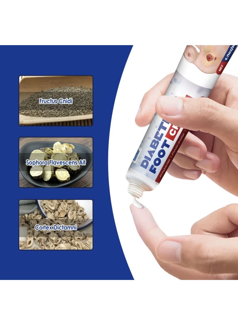 سوميفون كريم للقدم السكرية 20 جم - كريم ترطيب مكثف وإصلاح للكعب الجاف والمتشقق والمثير للحكة - Image 3