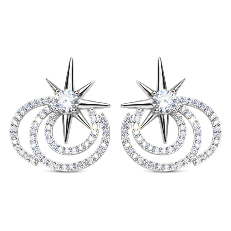 LINKOM Women Earrings Witch Ear Studs Alloy Six-Pointed Drop Earrings for Halloween Costume Accessories - Image 1