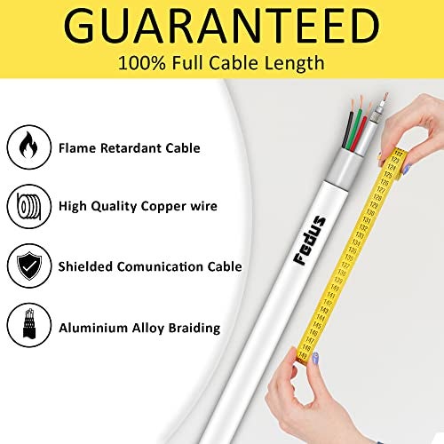 FEDUS 23AWG Pure Copper 3+1 CCTV Camera Coaxial Cable For High-Speed Audio Video Signal BNC Video & Power Cord With Breading Alloy Positive Negative Mic Earth Wire (5-METER) - Image 5
