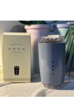 smeg 320ML Beverage Cup Travel Portable Car Drinking Cup Stainless Steel Vacuum Leak proof 320ML Coffee Thermos（Grey）  - Image 1