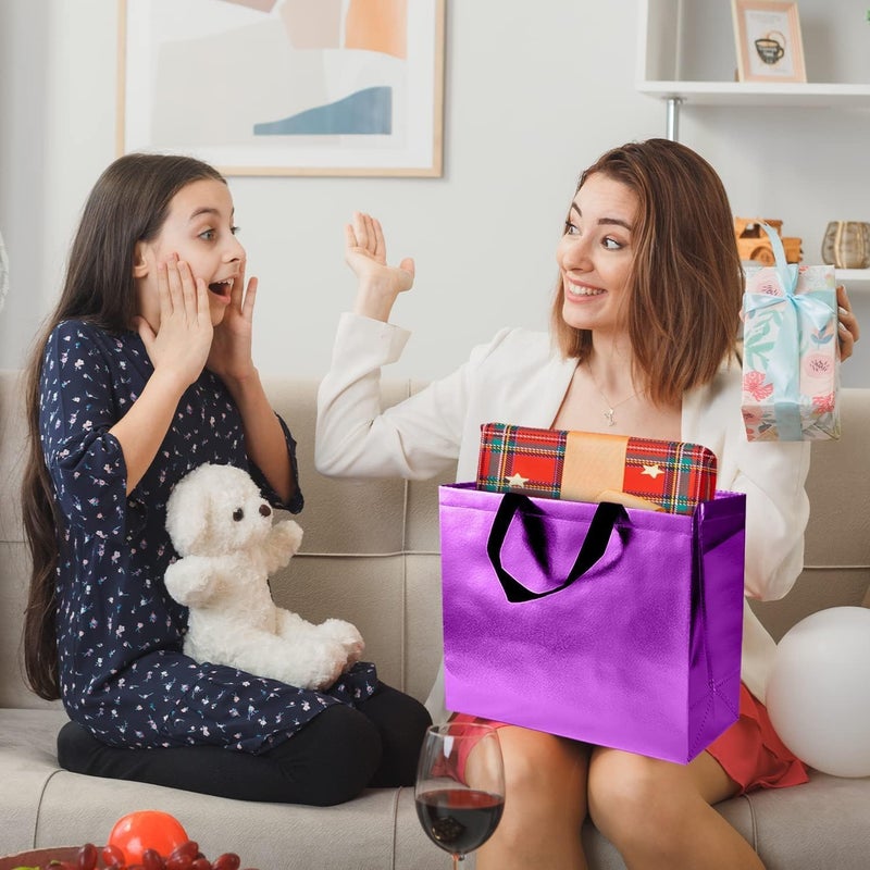 KOOGLY Shopping Bag | Carry Bag for Return Gifts | Gift Bags | Tote Bags Glossy Metallic Hot Pink Color Bag(Pack of 5 Pcs)… - Image 3