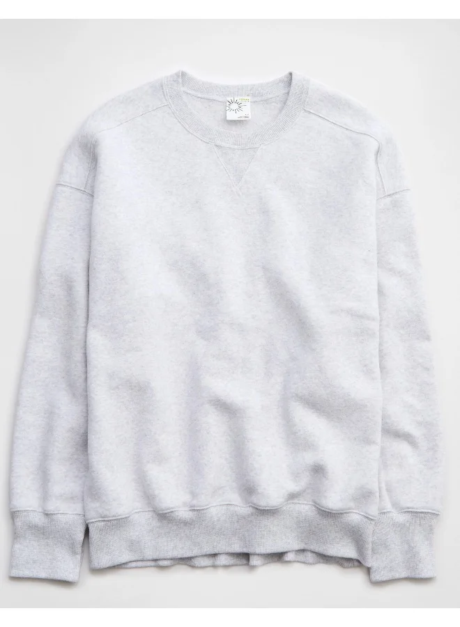 آري من امريكان ايجل OFFLINE By Aerie Cloud Fleece Crewneck Sweatshirt