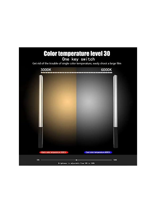 DF DIGITALFOTO RGB Light Wand - 36 Colors, 12 Scene Effects, 30 Brightness Levels, 3000K-6000K Dimmable Camera Light, CRI 95+, 2600mAh Lithium-ion Battery, 10W Power  - Image 5