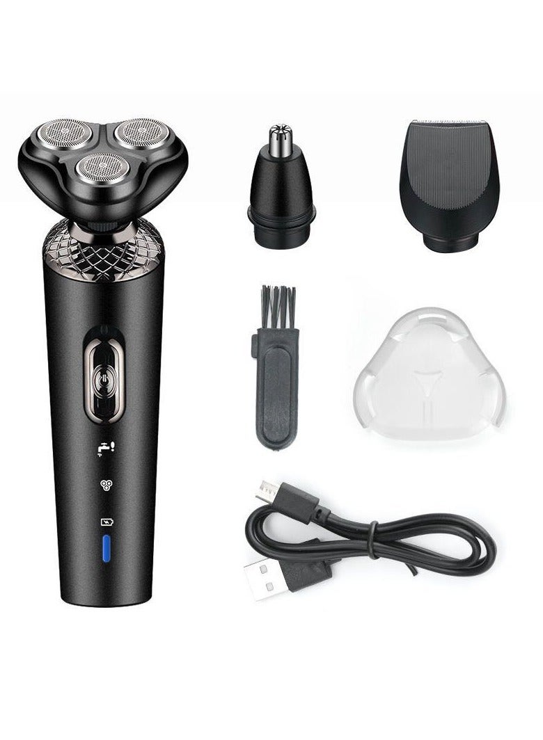 URINGO 3-in-1 Men's Electric Hair and Beard Trimmer, Low Noise, Detachable Cleaning Head, USB Rechargeable, Suitable for Trimming Facial Hair, Sideburns, Nose Hair, etc. - Image 1