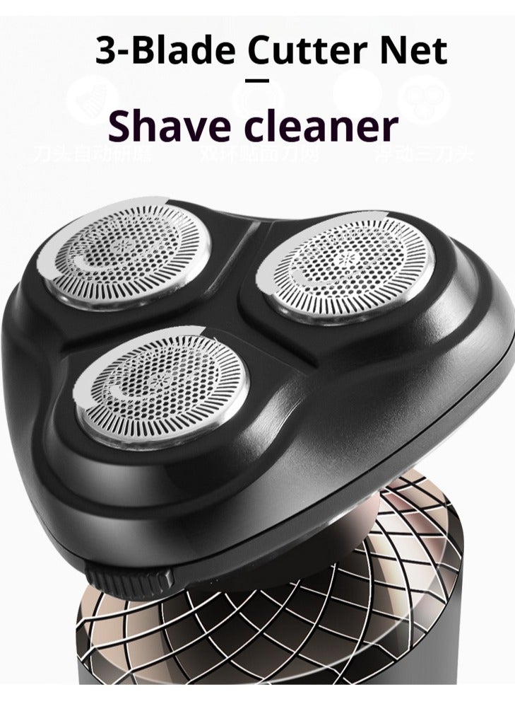 URINGO 3-in-1 Men's Electric Hair and Beard Trimmer, Low Noise, Detachable Cleaning Head, USB Rechargeable, Suitable for Trimming Facial Hair, Sideburns, Nose Hair, etc. - Image 3