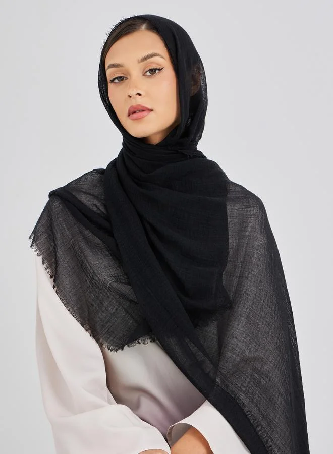 ستايلي Styli Crinkle Cotton Hijab