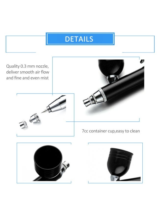 NIBEMINENT Portable Rechargeable USB Airbrush Kit Black 19.00X6.00X17.00cm  - Image 5