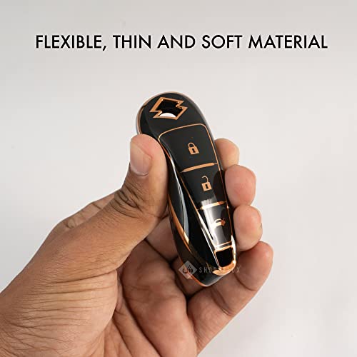 Shopoflux® TPU Key Cover Compatible with Baleno, Breeza, S Cross, Ciaz, Swift 3 Button Smart Key (Black) - Image 5