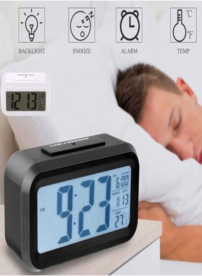 DLC LED Digital Electronic Alarm Clock With Calendar And Thermometer  - Image 2