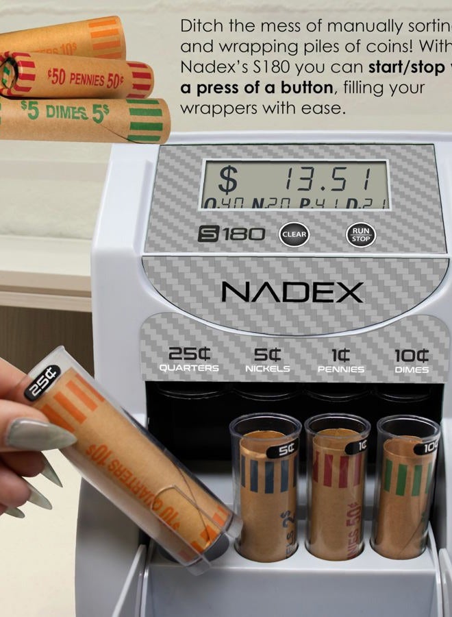 Nadex S180 Coin Sorter, Carbon Fiber - Image 5