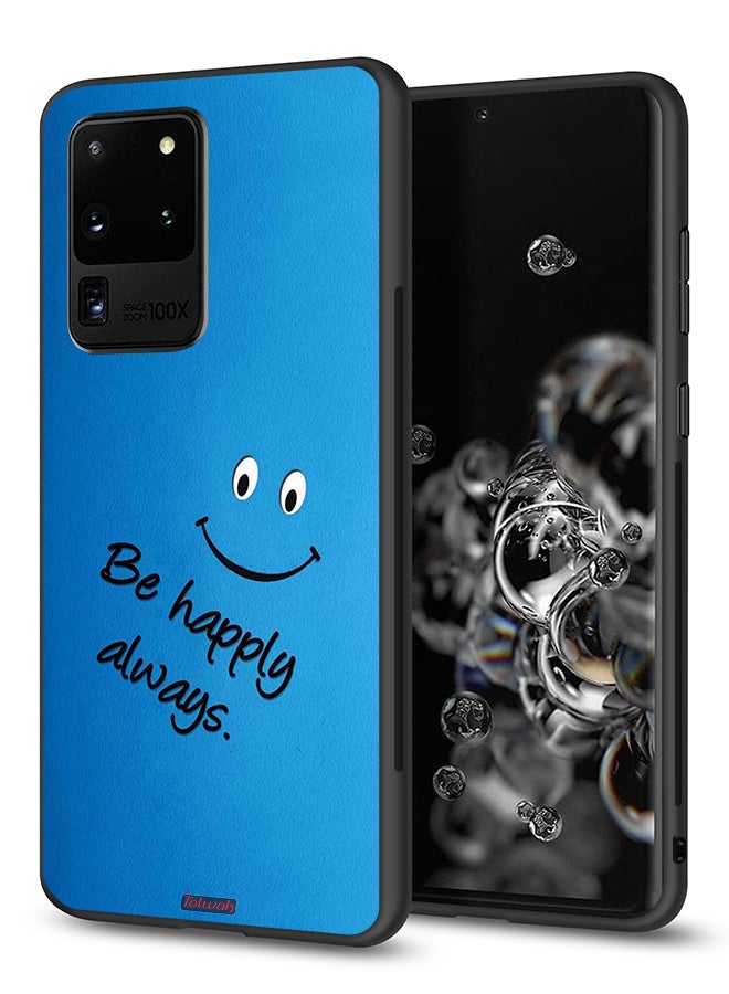 Tolwak Samsung Galaxy S20 Ultra Protective Case Cover Be Happy Always - Image 1