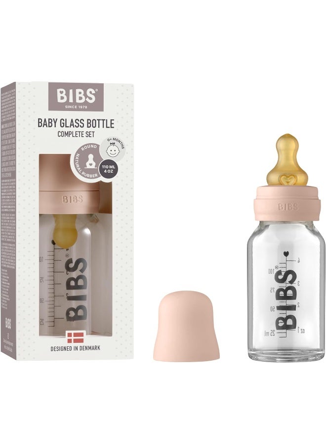 BIBS مجموعة زجاجة حليب بيبس للأطفال 110 مل | خالية من BPA مطاط طبيعي | مصنوعة في الدنمارك | وردي - Image 1