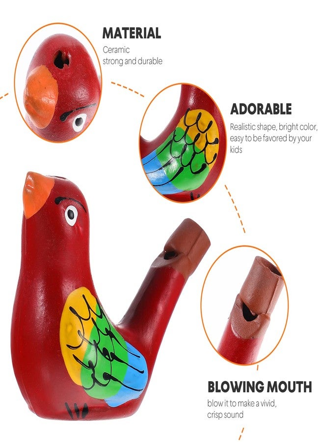 TOYANDONA Warbling Bird Whistle 6Pcs Bird Water Whistles- Funny Ceramic s Noise Makers Musical Call Warbling s for Kids Adults Party Favors Kids - Image 2