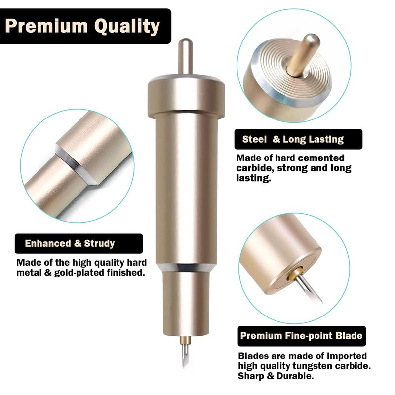 Niantime Premium Fine Point Blade with Housing for Cricut Maker,Premium Fine Point Cut Housing with Fine Point Blade Compatible with Cricut Explore Cricut Maker/Maker 3 2 Blades Included ,Gold - Image 4