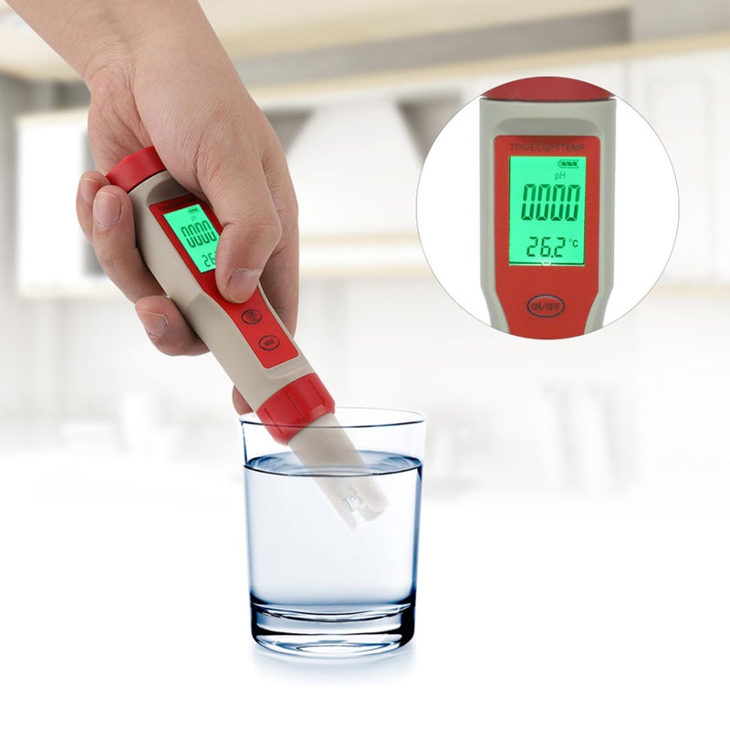 4 in 1 Portable Digital TDS PH EC TEMP Meter Water Quality Tester Purity Test Pen - Image 4