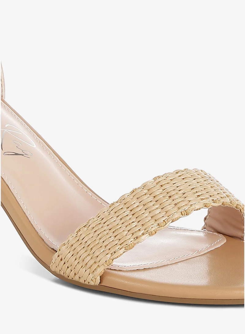 London Rag  London Rag Women's Raffia Kitten Heel Sandals in Natural for Women | Best Price UAE